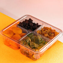 G544 Bandeja cuadrada con 4 divisorias